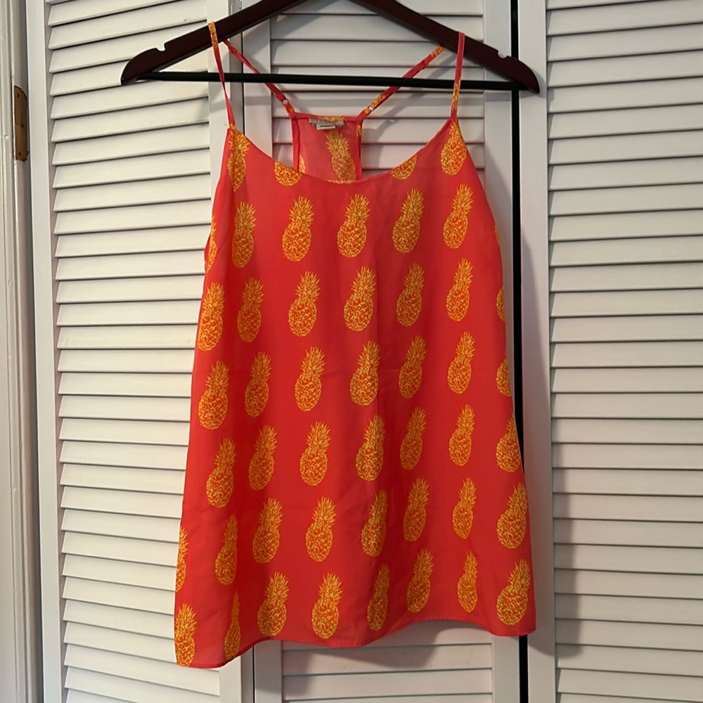 J. Crew pineapple racerback tank